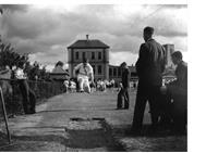 Long jump practice, 1938.